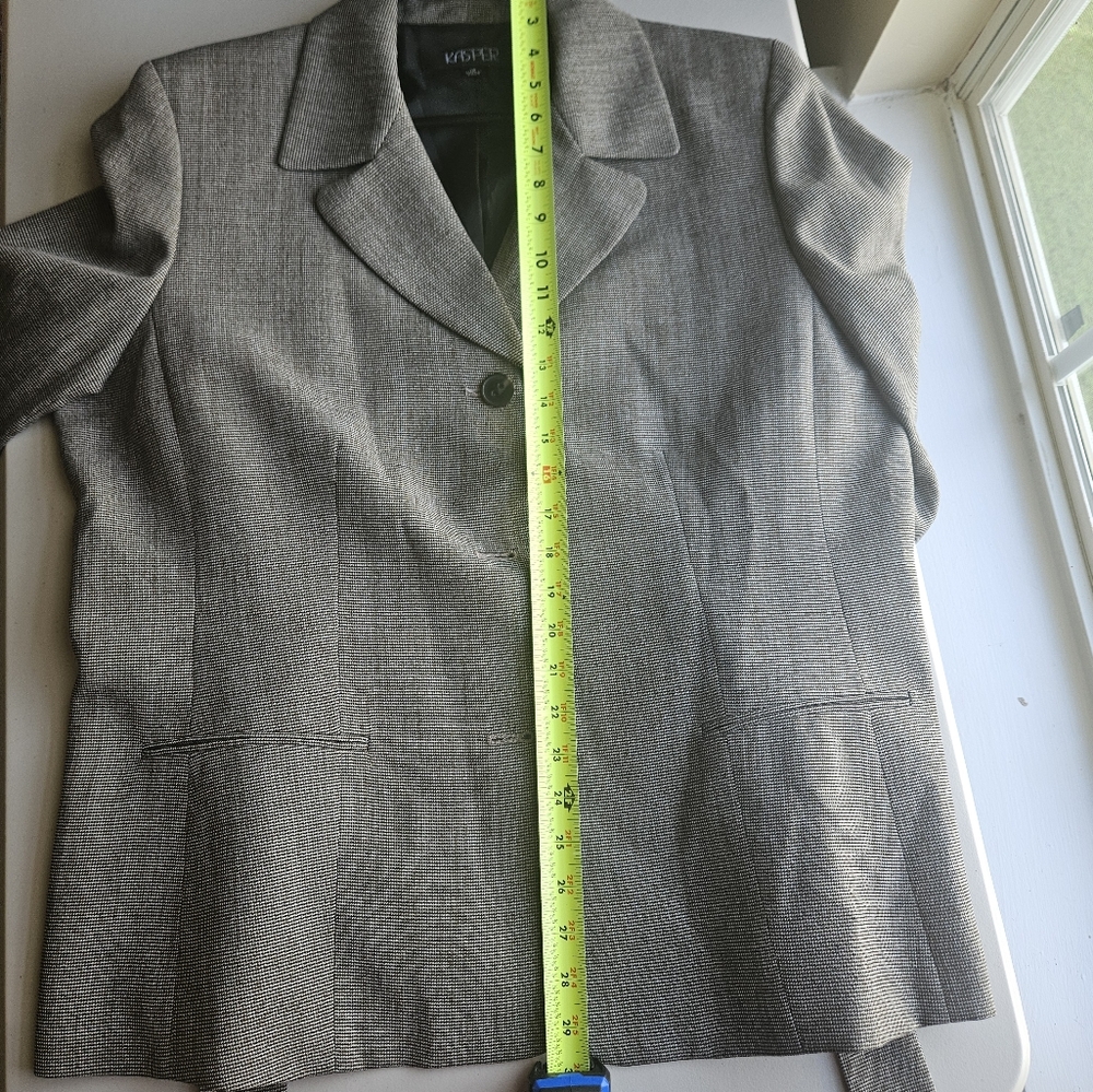 Kasper Women's Size 18 Gray Skirt Set Faux Pockets - Picture 11 of 16